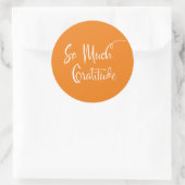 Sticker Rond Tellement de gratitude Typographie de Script moder (Sac)