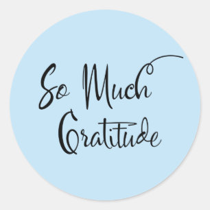 Sticker Rond Tellement de gratitude Typographie de script moder