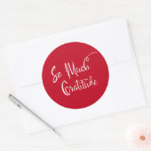 Sticker Rond Tellement de gratitude Typographie de Script moder (Enveloppe)