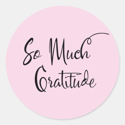 Sticker Rond Tellement de gratitude Typographie de script moder (Devant)