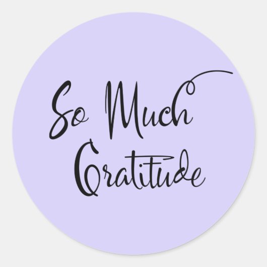 Sticker Rond Tellement de gratitude Typographie de script moder (Devant)