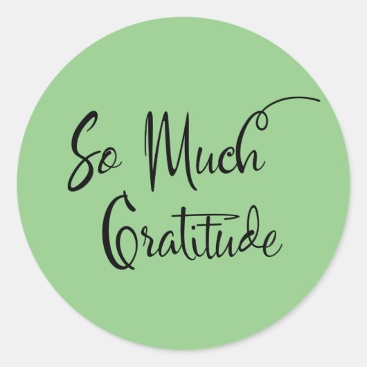 Sticker Rond Tellement Gratitude Moderne Typographie De Script  (Devant)