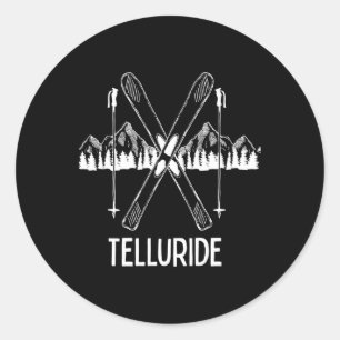 Sticker Rond Telluride Colorado Rocky Mountains Co Ski Snowb