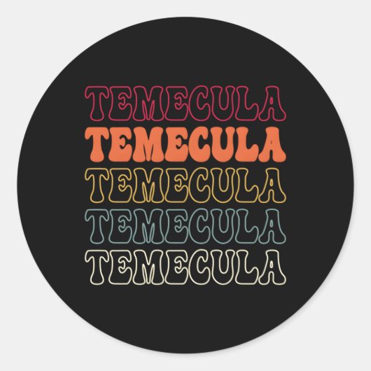 Sticker Rond Temecula (Devant)