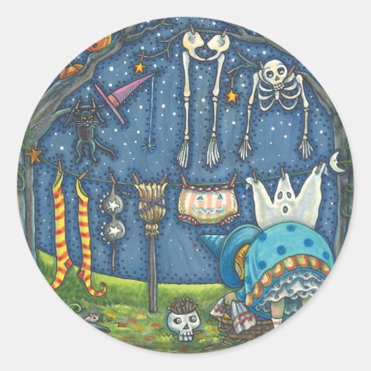 STICKER ROND TÉMOIGNAGE DE SON CHAT NOIR, FEU, BLANCHISSERIE HA (Devant)