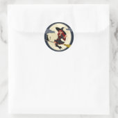 STICKER ROND TÉMOIN HALLOWEEN REDHEADED (Sac)