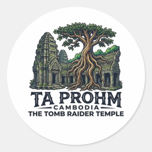 STICKER ROND TEMPLE DE PRHOM (Devant)
