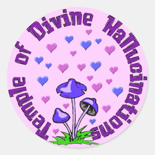 Sticker Rond Temple d'Hallucination Divine (Devant)