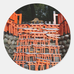 Sticker Rond Temple Pierre Far East
