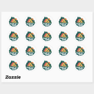 Sticker Rond Temps avec papa - Fête des pères