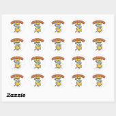 Sticker Rond Temps d'aventure | Finn Riding Jake (Feuille)