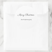 Sticker Rond temps de noël minimal simple ajouter votre texte (Sac)