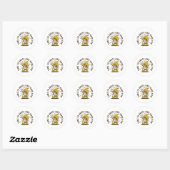 Sticker Rond Temps de patiner (Feuille)
