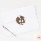 Sticker Rond Temps de pause Saint Bernards, Chien, Saint Bernar (Enveloppe)