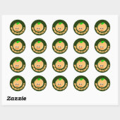 Sticker Rond Temps de pêche Peachy Fun Cartoon Cutie (Feuille)
