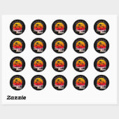 Sticker Rond Temps d'été (Feuille)