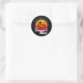 Sticker Rond Temps d'été (Sac)