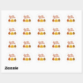 Sticker Rond Temps du Pull Feuilles Vintage (Feuille)