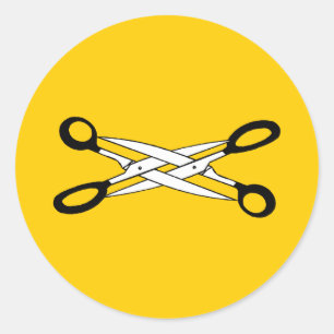 STICKER ROND TEMPS DU SCISSEUR
