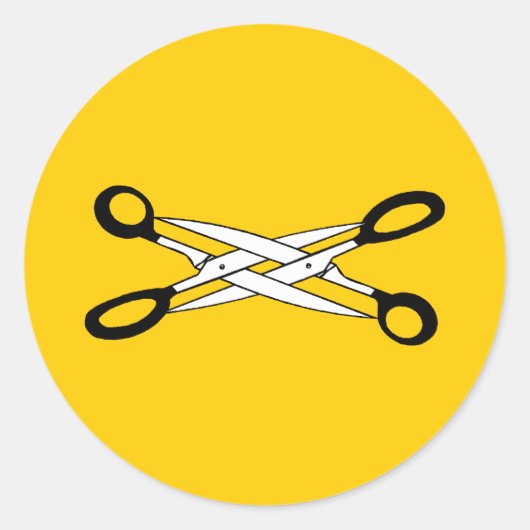 STICKER ROND TEMPS DU SCISSEUR (Devant)