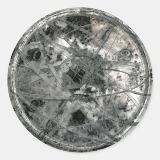 Sticker Rond Temps et espace surprenant (Devant)