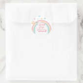 Sticker Rond Ten est Vibe Retro Summer Rainbow (Sac)