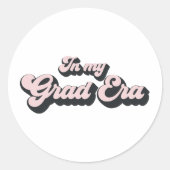 Sticker Rond Tendance à mon époque de remise de diplôme Remise (Devant)