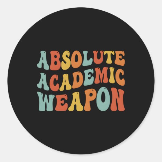 Sticker Rond Tendance absolue de l'arme académique (Devant)