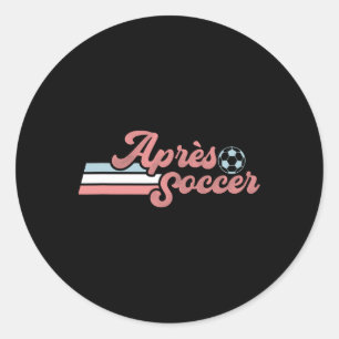 Sticker Rond Tendance Apres Football Rétro En détresse Couleur