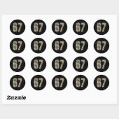 Sticker Rond Tendance Gen Alpha Six Seven 6 7 Meme Cam Multi Ca (Feuille)