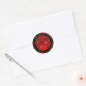 Sticker Rond tendance moderne Lovein Rouge | Personnaliser (Enveloppe)