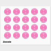 Sticker Rond Tendance Pickle Baller Hot Pink (Feuille)