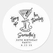 Sticker Rond Tendance pour ses 30 ans (Devant)