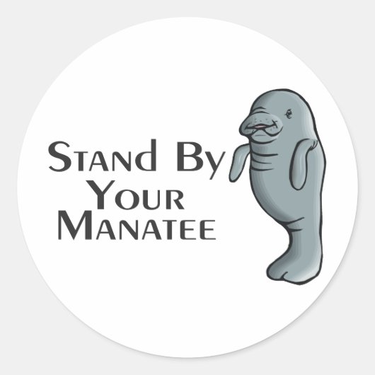 Sticker Rond Tenez-Vous À Côté De Votre Responsable (Devant)