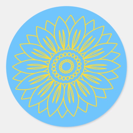 Sticker Rond Tenez-vous avec l'Ukraine (Devant)