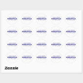 Sticker Rond Tenez-vous ensemble Minneapolis (Feuille)