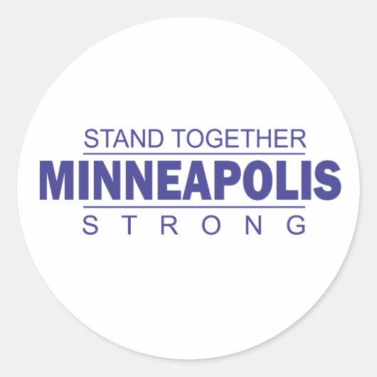 Sticker Rond Tenez-vous ensemble Minneapolis (Devant)