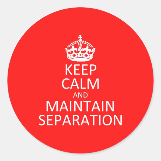 Sticker Rond Tenir à jour l'autocollant de séparation (Devant)