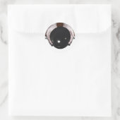 Sticker Rond Tenir à la main un bol vide (Sac)