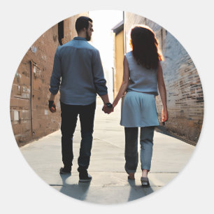 Sticker Rond Tenir les mains   Tomber dans l'amour