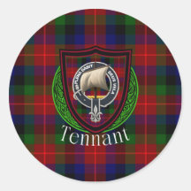 Tennant Scottish Clan Tartan & Crest