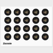 Sticker Rond Tennessee Catfish Pêche Catfish (Feuille)