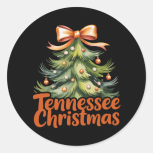 Sticker Rond Tennessee Noël Famille correspondant vacances Noël