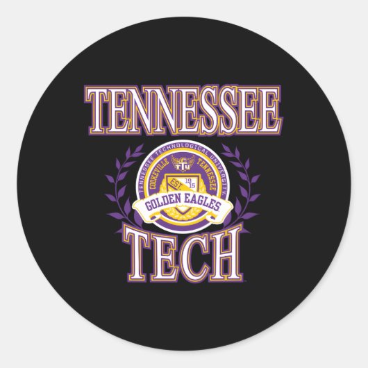 Sticker Rond Tennessee Tech Golden Eagles Laurels (Devant)