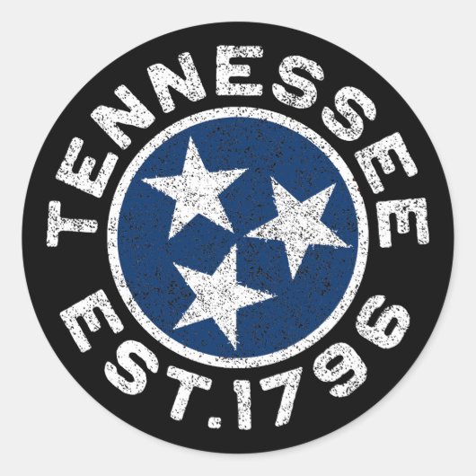 Sticker Rond Tennessee vintage (Devant)