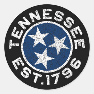 Sticker Rond Tennessee vintage