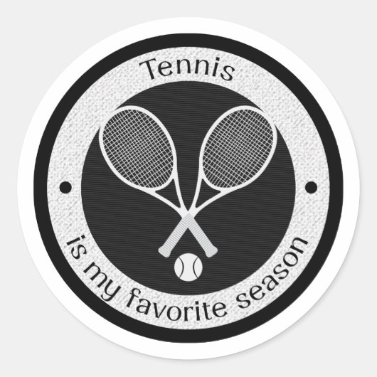 Sticker Rond Tennis amusant (Devant)