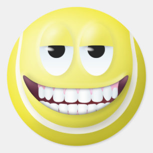 Sticker Rond Tennis Ball Face 2