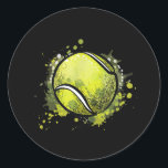 Sticker Rond Tennis Ball Sport and Tennis Lover Christmas<br><div class="desc">masques de tennis,  tennis merch,  tennis player,  sports,  tennis ball,  sport,  tennis racket,  tennis coach,  tennis amant,  cadeau,  ball,  raquette,  t-shirts récents</div>