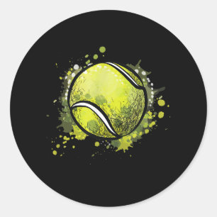 Sticker Rond Tennis Ball Sport and Tennis Lover Christmas